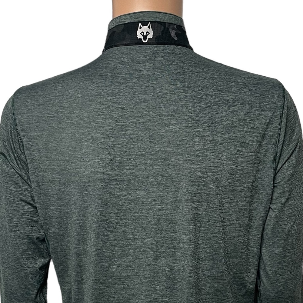 Greyson Men’s Dark Gray Heather M Guide Sport Quarter Zip Embroidered*** - Picture 4 of 13